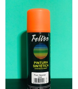 Pintura spray Felton 200ml naranja flúor.