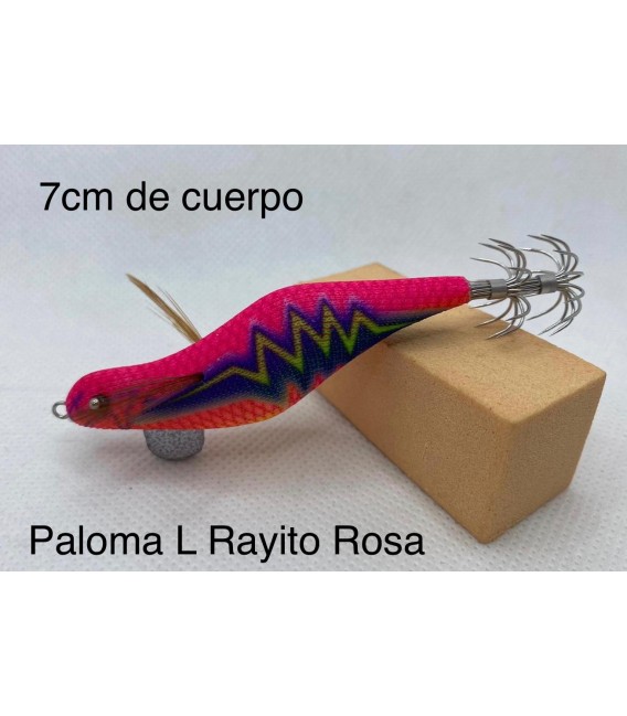 Pez artesano Paloma L 7cm Rayo rosa.
